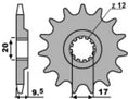 Bild in Galerie-Betrachter laden, PBR Standard Stahlritzel vorne - 428 12 Zähne - 2084 12 18NC