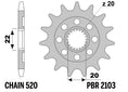 Bild in Galerie-Betrachter laden, PBR Standard Stahlritzel vorne - 520 13 Zähne - 2103 13 18NC