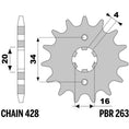 Bild in Galerie-Betrachter laden, PBR Standard Stahlritzel vorne - 428 16 Zähne - 263 16 18NC