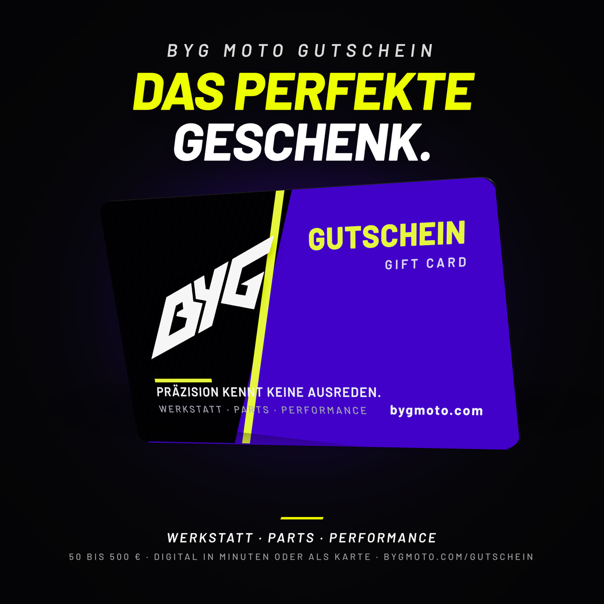 BYG Moto Gutschein, das perfekte Geschenk für Motorradfahrer