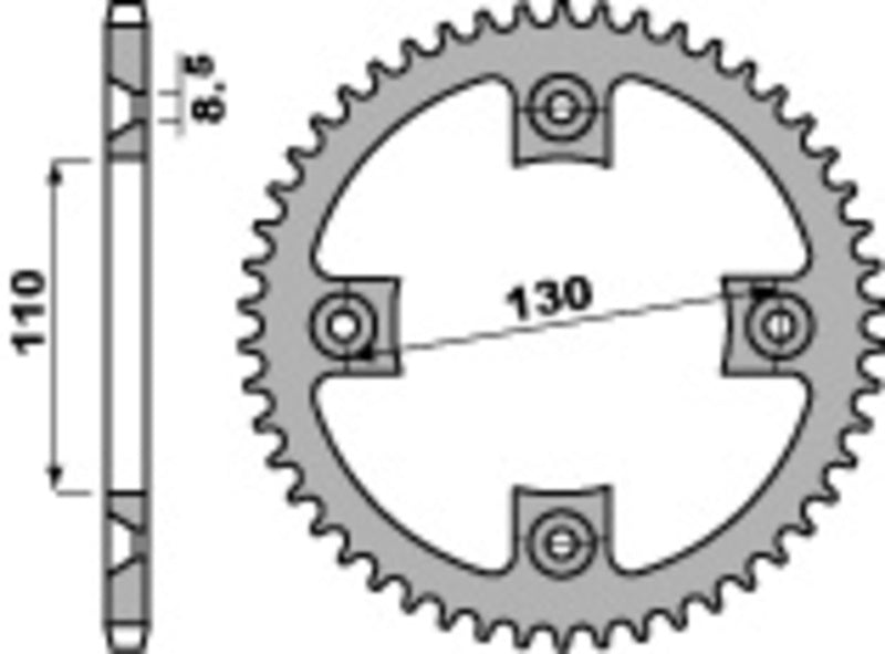 PBR Kettenrad Stahl Standard - 420 56 Zähne - 4306 56 C45