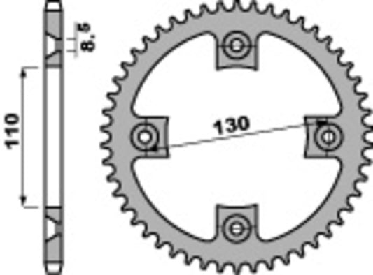 PBR Kettenrad Stahl Standard - 420 56 Zähne - 4306 56 C45