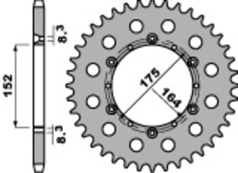 PBR Kettenrad Stahl Standard - 520 48 Zähne - 856 48 C45
