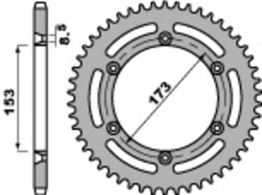 PBR Kettenrad Stahl Standard - 520 51 Zähne - 290 51 F