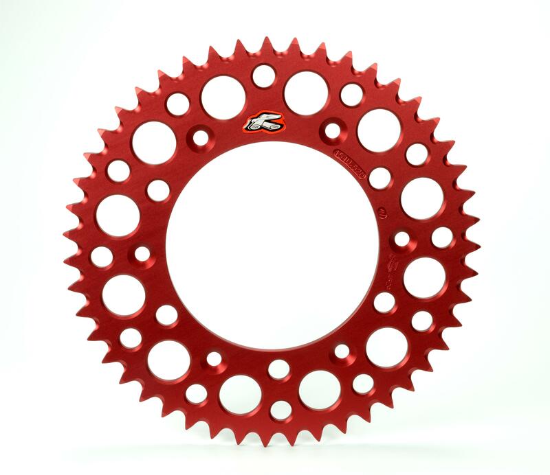 Renthal Kettenrad Alu selbstreinigend - 520 — 49 Zähne · Rot — Produktbild