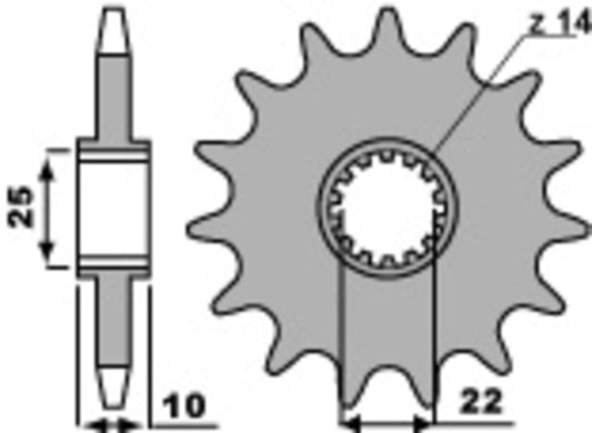 PBR Standard Stahlritzel vorne - 520 13 Zähne - 2070 13 18NC