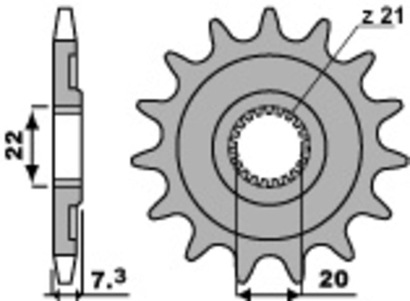 PBR Standard Stahlritzel vorne - 520 12 Zähne - 2120 12 18NC