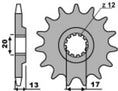 Bild in Galerie-Betrachter laden, PBR Standard Stahlritzel vorne - 520 12 Zähne - 2123 12 18NC
