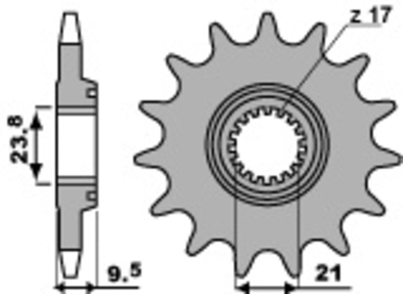 PBR Standard Stahlritzel vorne - 520 15 Zähne - 2134 15 18NC