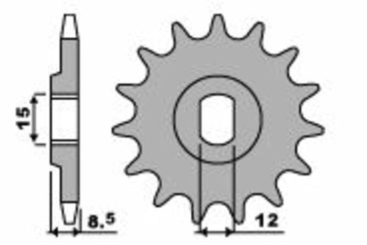PBR Standard Stahlritzel vorne - 415 10 Zähne - 2240 10 18NC