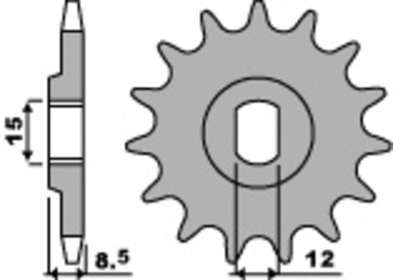 PBR Standard Stahlritzel vorne - 415 11 Zähne - 2240 11 18NC