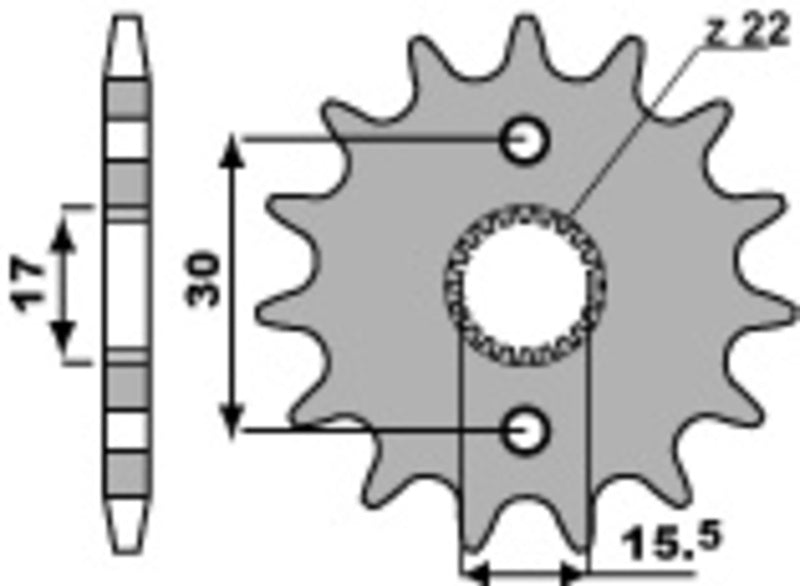 PBR Standard Stahlritzel vorne - 420 13 Zähne - 332 13 18NC