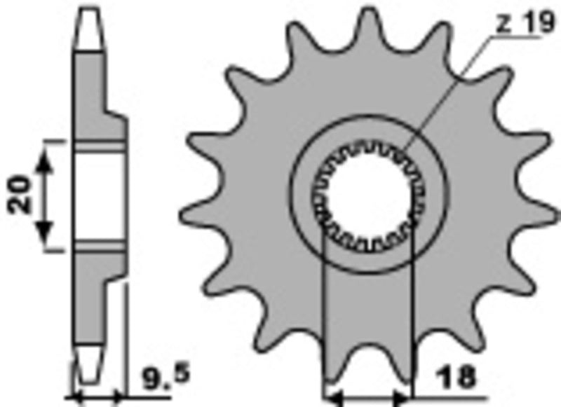 PBR Standard Stahlritzel vorne - 520 13 Zähne - 333 13 18NC