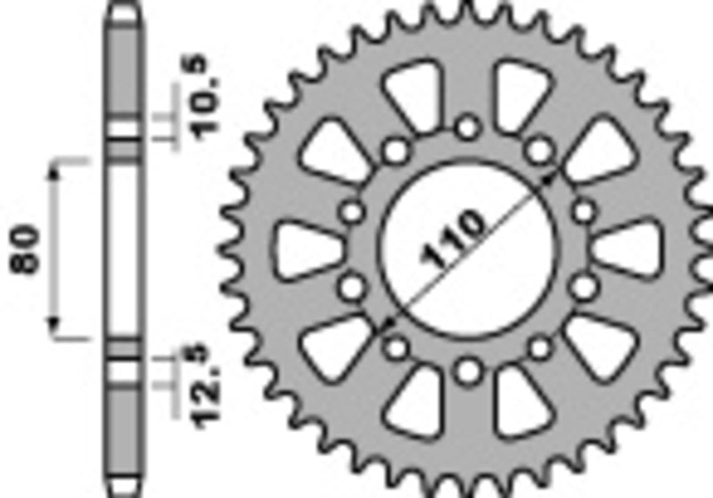 PBR Standard Stahlritzel vorne - 520 15 Zähne - 334 15 18NC
