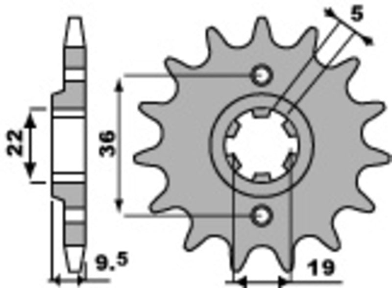 PBR Standard Stahlritzel vorne - 520 13 Zähne - 337 13 18NC