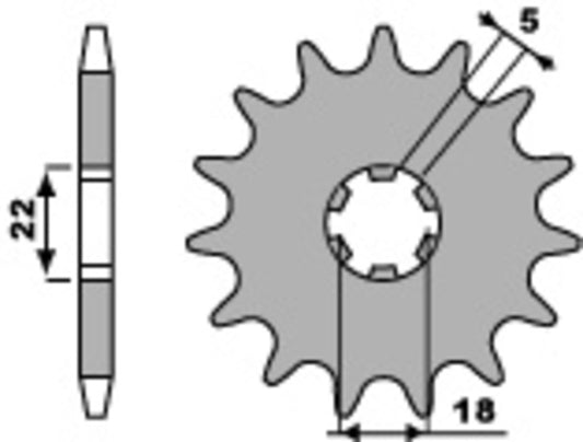 PBR Standard Stahlritzel vorne - 520 12 Zähne - 423 12 18NC