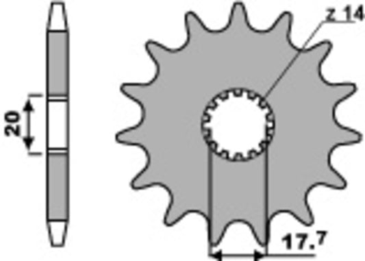 PBR Standard Stahlritzel vorne - 428 15 Zähne - 577 15 18NC