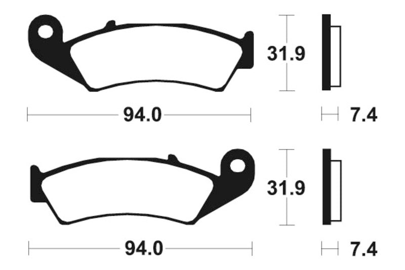Tecnium MX/ATV Sintermetall Bremsbeläge - MO103
