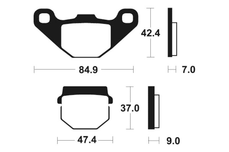 Tecnium MX/ATV Sintermetall Bremsbeläge - MO44