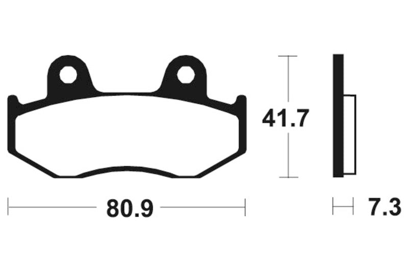 Tecnium MX/ATV Sintermetall Bremsbeläge - MO58