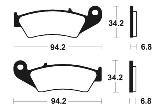 Tecnium Racing MX/ATV Sintermetall Bremsbeläge - MOR194