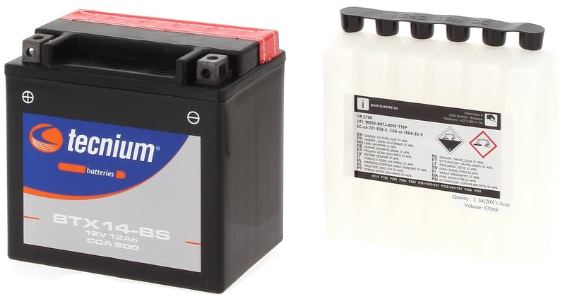 Tecnium Wartungsfreie Batterie mit Säurepack - BTX14-BS - 820604