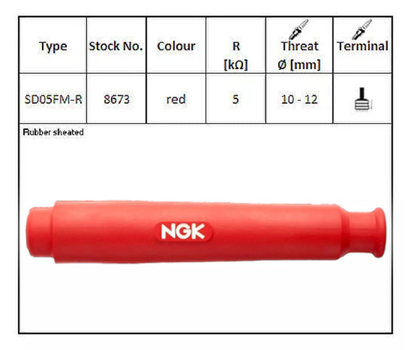 NGK Zündkerzenstecker rot - SD05FM-R