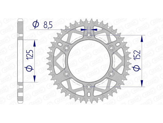 AFAM Kettenrad Alu selbstreinigend - 520 50 Zähne für Beta RR 125 2T