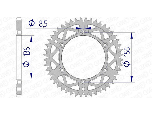 AFAM Kettenrad Alu selbstreinigend - 520 50 Zähne für Beta RR 250 2T
