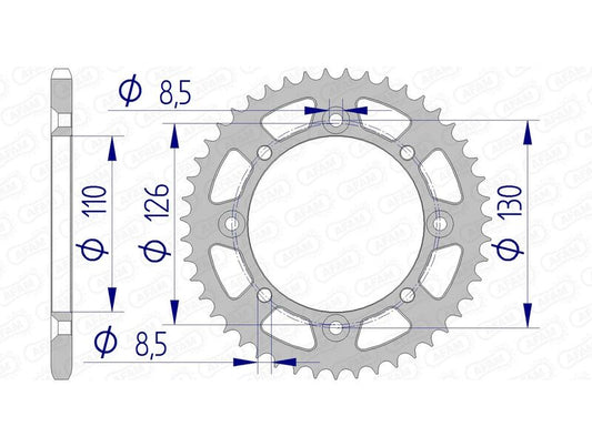 AFAM Kettenrad Alu Standard - 420 47 Zähne