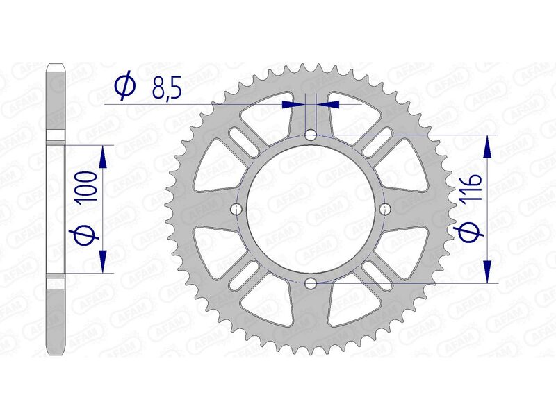 AFAM Kettenrad Alu Standard - 420 51 Zähne