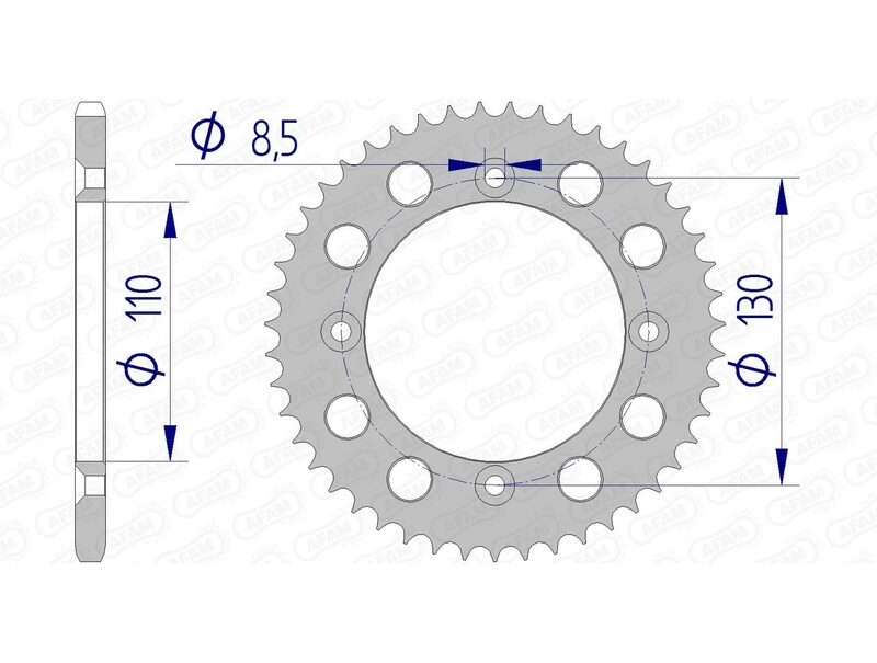 AFAM Kettenrad Alu Standard - 420 55 Zähne