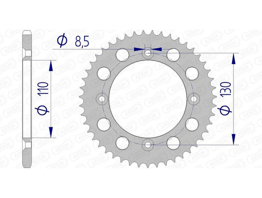 AFAM Kettenrad Alu Standard - 420 55 Zähne