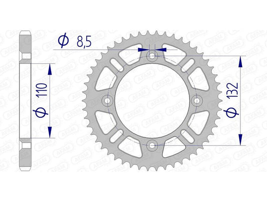 AFAM Kettenrad Alu Standard - 428 46 Zähne