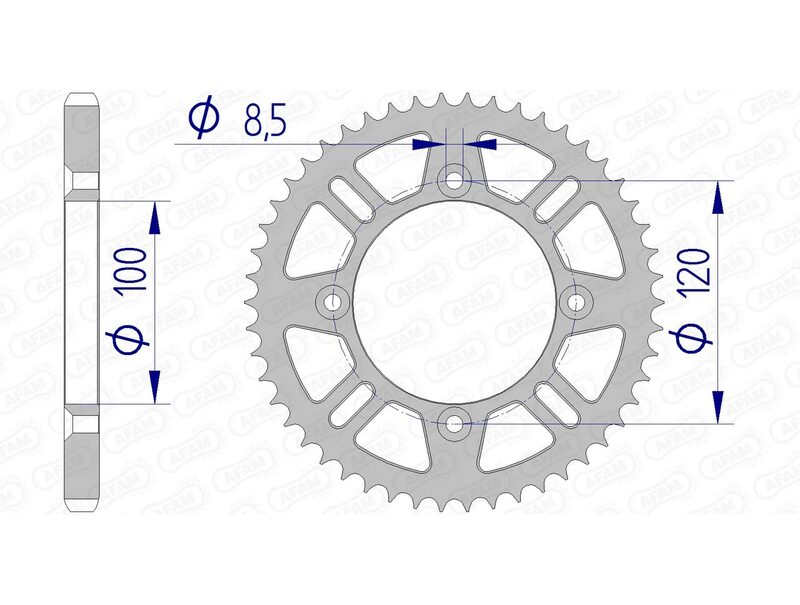 AFAM Kettenrad Alu Standard - 428 47 Zähne