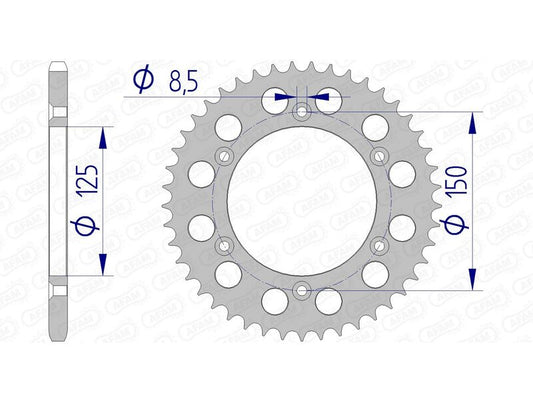 AFAM Kettenrad Alu Standard - 520 46 Zähne für GasGas EC 125