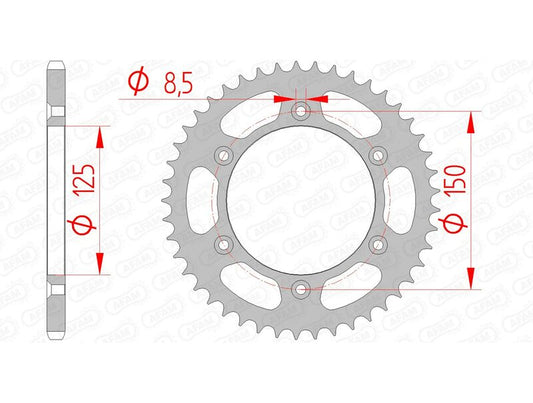 AFAM Kettenrad Stahl Standard - 520 40 Zähne