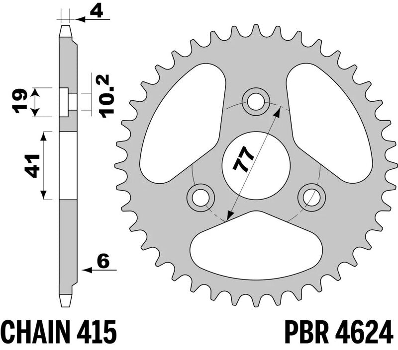 AFAM Kettenrad Stahl Standard - 520 42 Zähne