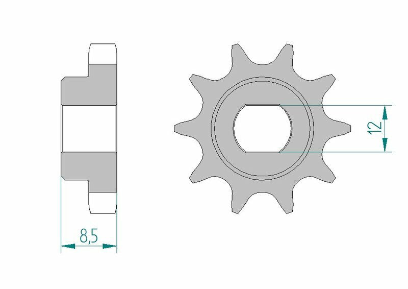 AFAM Stahl Standard Ritzel vorne - 415 10 Zähne