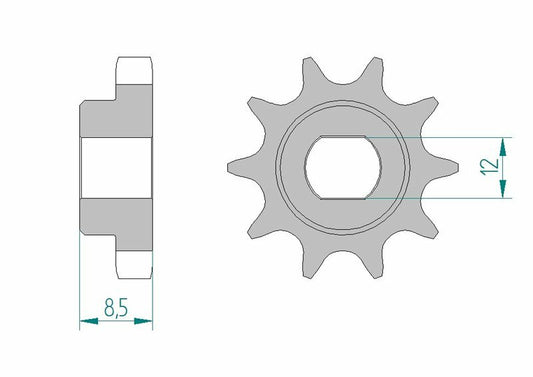 AFAM Stahl Standard Ritzel vorne - 415 10 Zähne