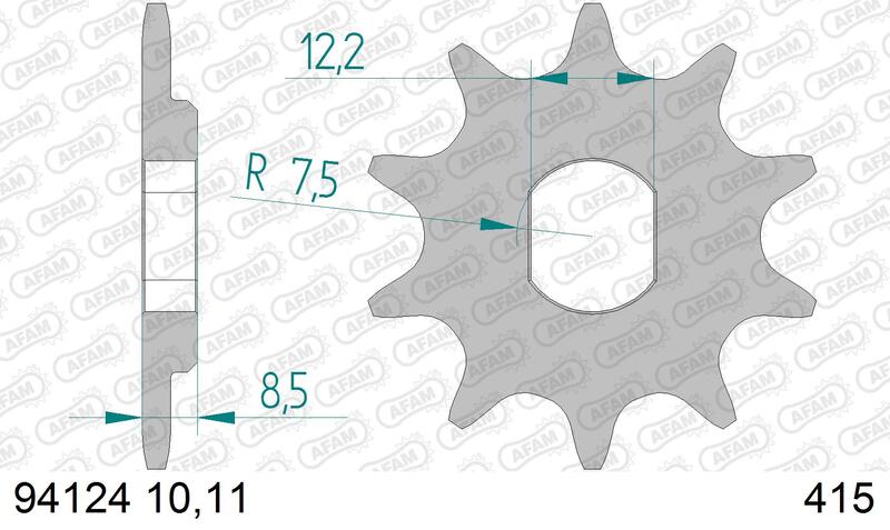 AFAM Stahl Standard Ritzel vorne - 415 11 Zähne