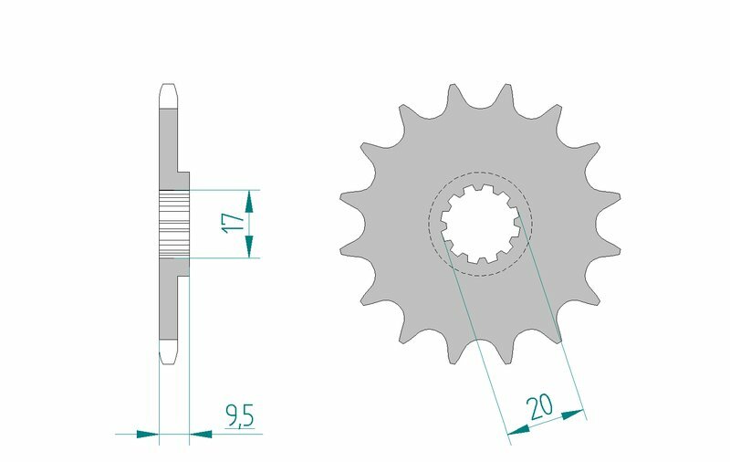 AFAM Stahl Standard Ritzel vorne - 420 12 Zähne