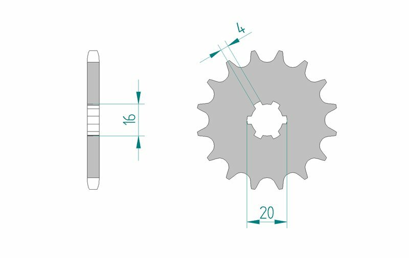 AFAM Stahl Standard Ritzel vorne - 428 12 Zähne