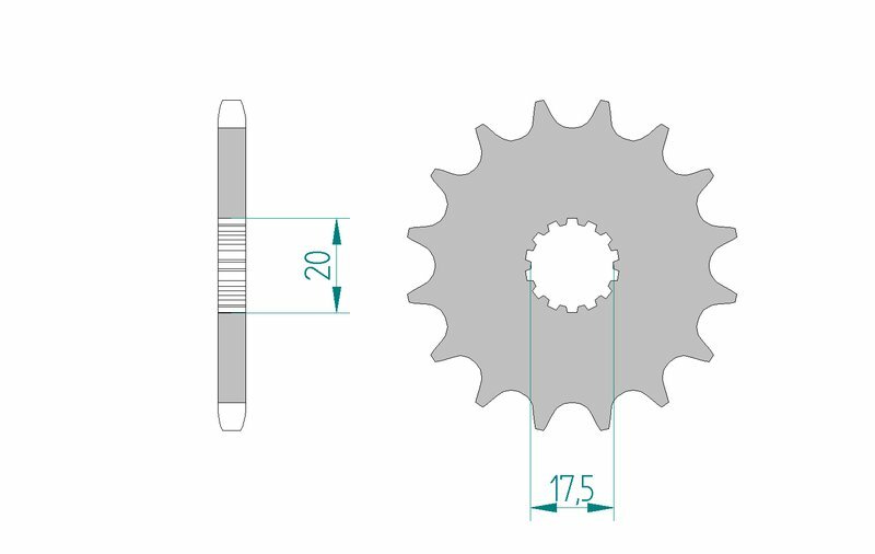 AFAM Stahl Standard Ritzel vorne - 428 13 Zähne für Yamaha YZ 85