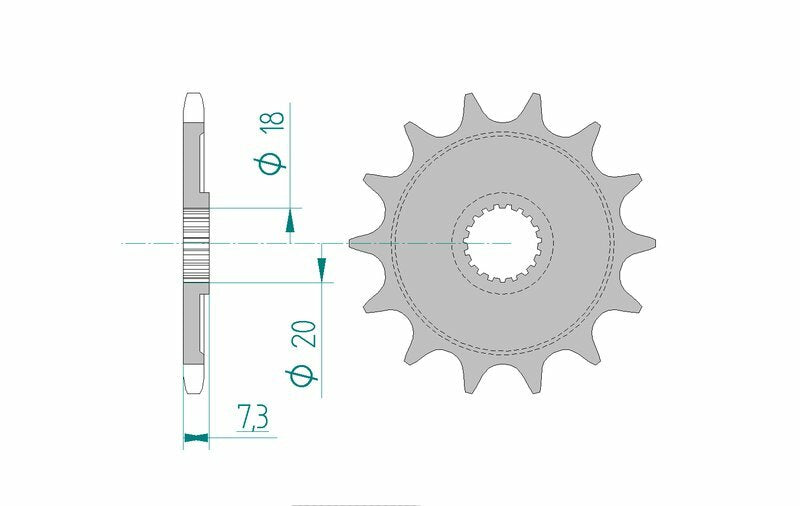 AFAM Stahl Standard Ritzel vorne - 520 12 Zähne für Honda CR 125 R