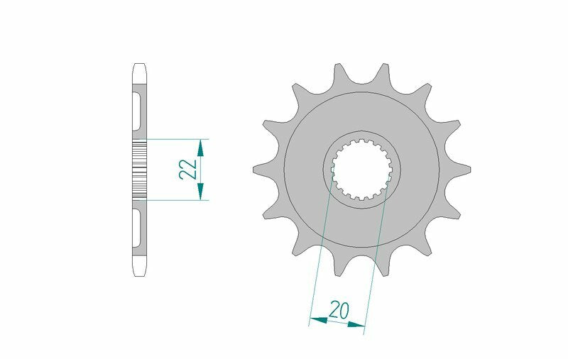 AFAM Stahl Standard Ritzel vorne - 520 13 Zähne für Fantic XEF 250
