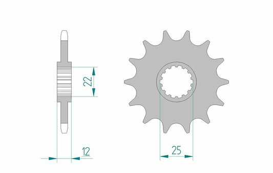 AFAM Stahl Standard Ritzel vorne - 520 13 Zähne für GasGas EC 250