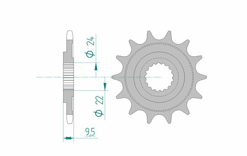 AFAM Stahl Standard Ritzel vorne - 520 13 Zähne für Honda CR 250 R
