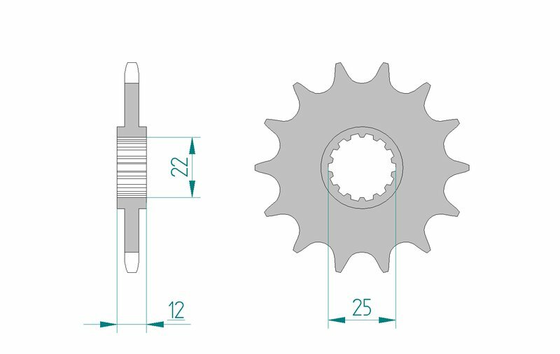AFAM Stahl Standard Ritzel vorne - 520 14 Zähne für GasGas EC 250