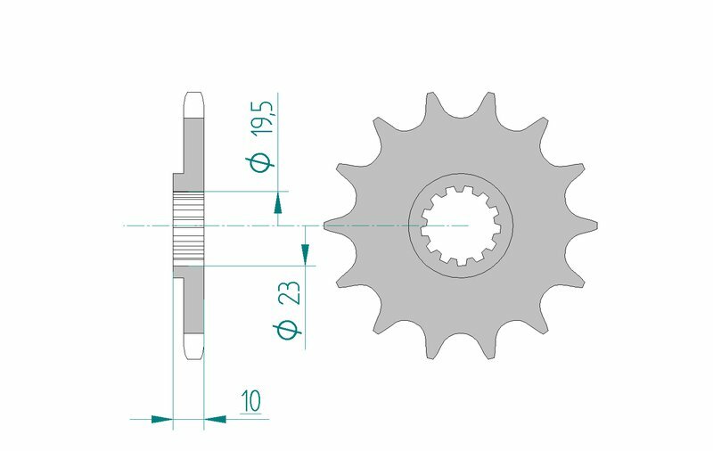 AFAM Stahl Standard Ritzel vorne - 520 14 Zähne für Suzuki RM 250